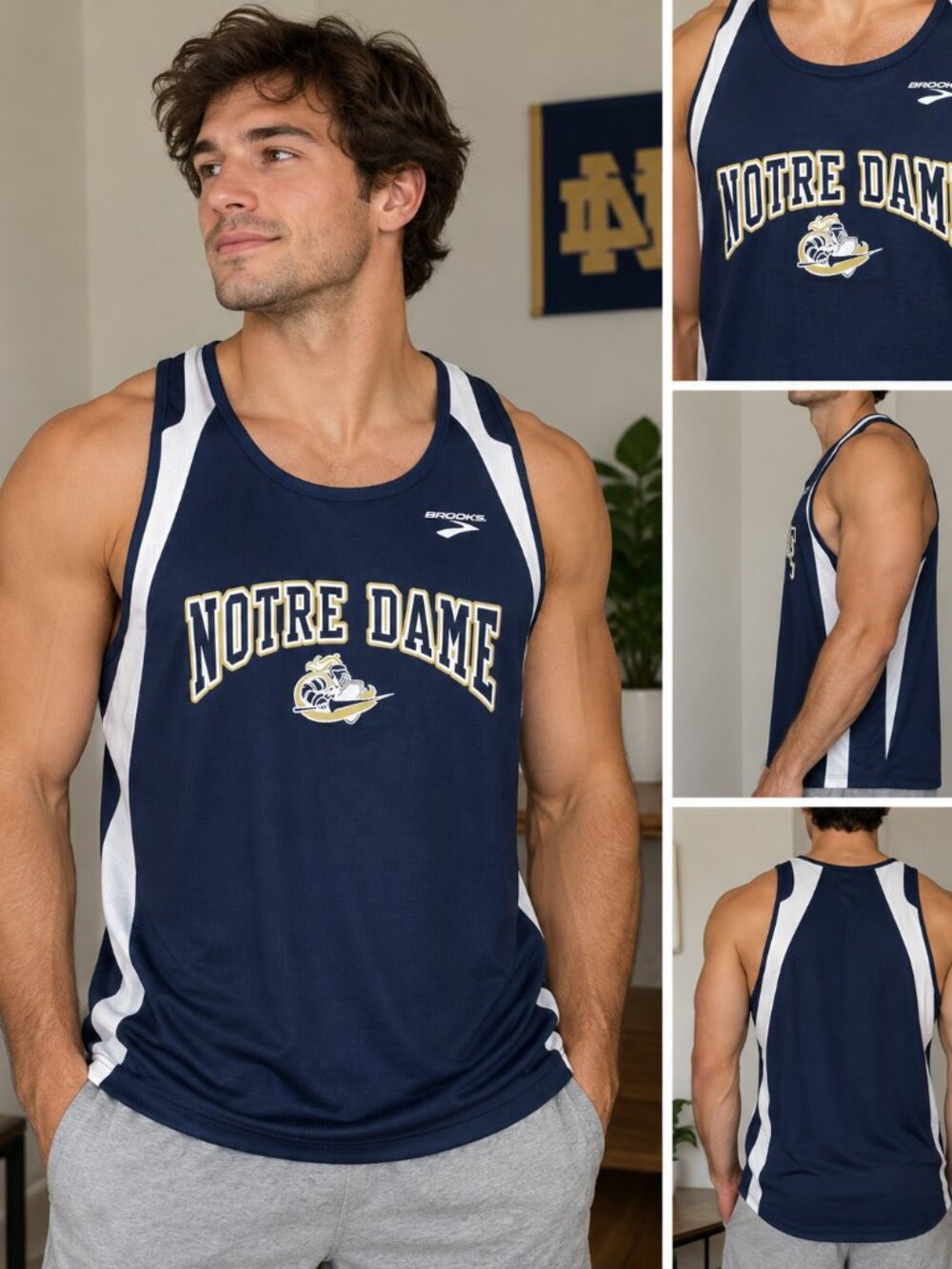 Brooks Notre Dame Fighting Irish Performance Tank – Men’s XL